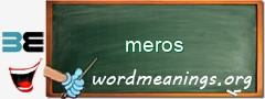 WordMeaning blackboard for meros